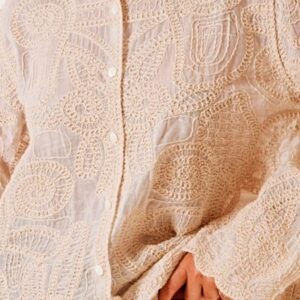 camisa artesanal bordada "boho elegance"